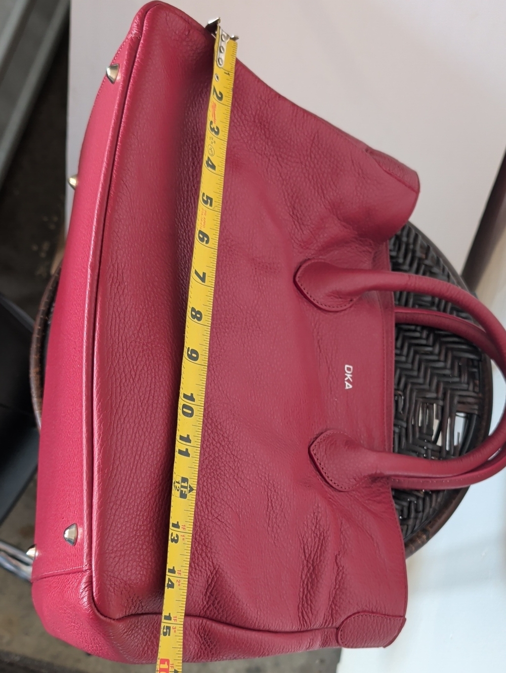 Mark & Graham Slouch Shoulder Bag Handbag - Red - Picture 7 of 16